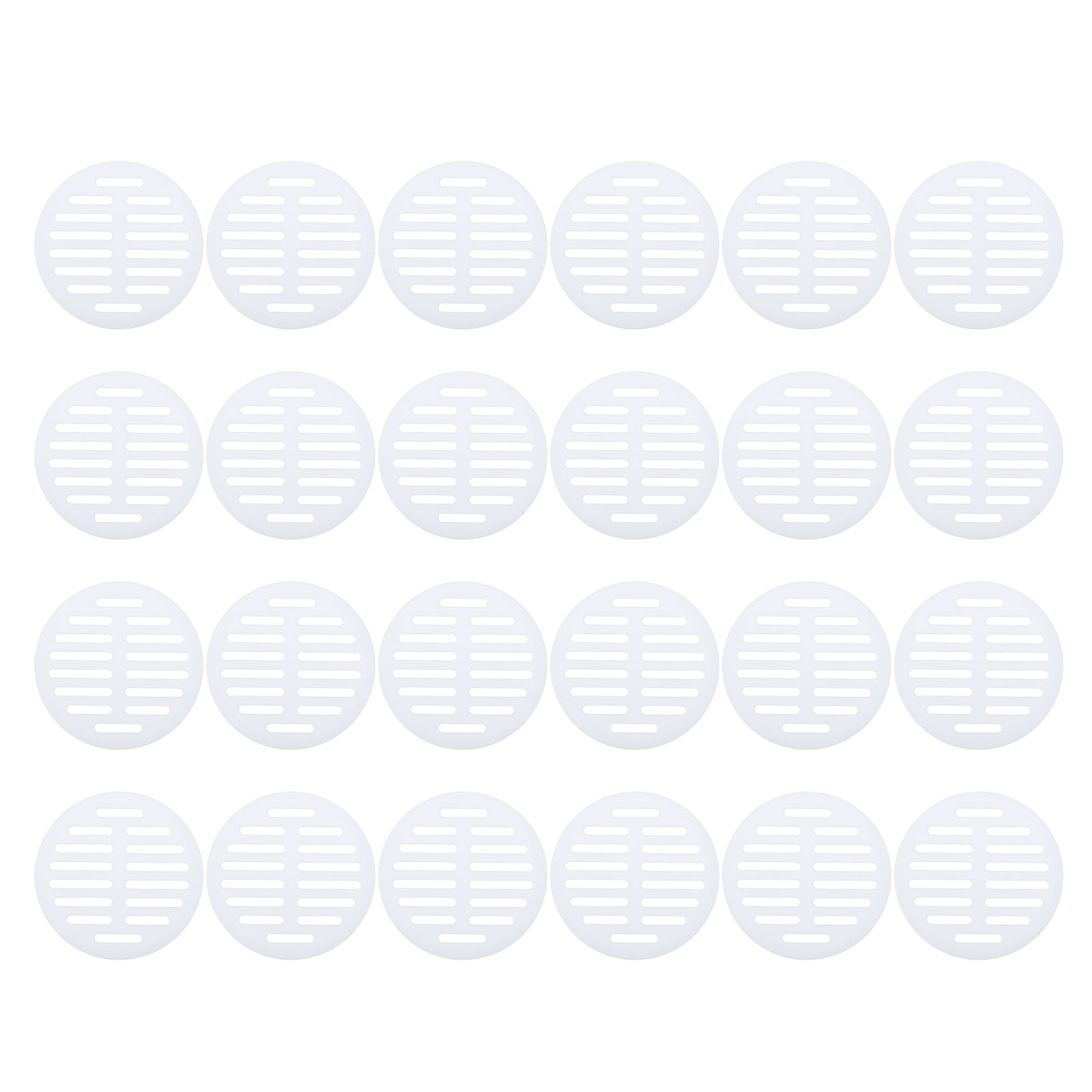 Uxcell 24 Pcs Round Soffit Vents (80mm / 3.15") - Plastic Louver Soffit Air Vent Cover Circular Air Mesh Screen Grille for Home/Bathroom/Wall/Ceiling/Cabinet, White