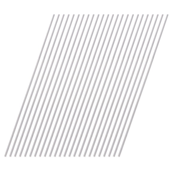 Uxcell 24 Pcs Round Steel Rod 1.1mm Diameter HSS Lathe Bar Stock Tool 100mm Long for Shaft Gear Drill Lathes Boring Machine Turning Miniature Axle Cylindrical Pin DIY Craft Tool