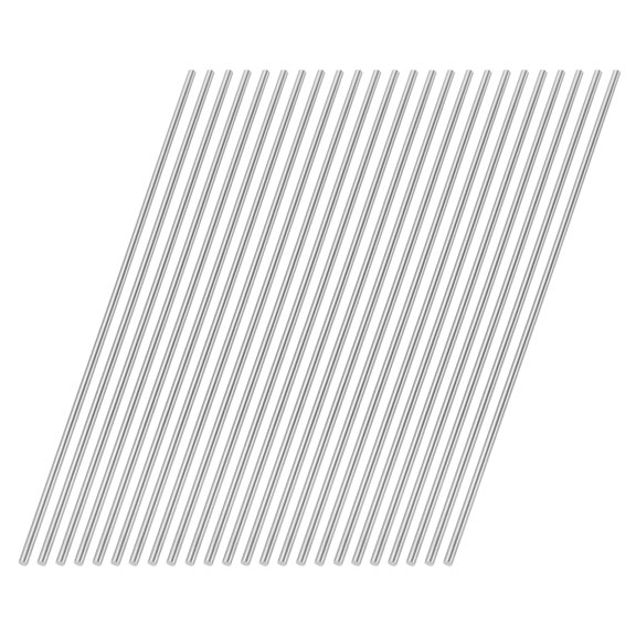 Uxcell 24 Pcs Round Steel Rod 1.9mm Diameter HSS Lathe Bar Stock Tool 100mm Long for Shaft Gear Drill Lathes Boring Machine Turning Miniature Axle Cylindrical Pin DIY Craft Tool