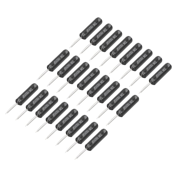 Uxcell 24 Pcs SW-18010P Vibration Sensor, 24V 0.2mA High Sensitivity Spring Electronic Sensor Switch for Electronic Component Current Circuit, Black