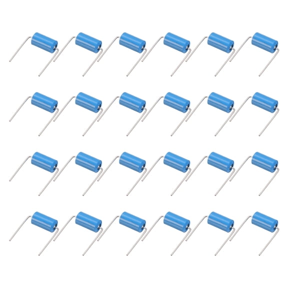Uxcell 24 Pcs SW-420 Vibration Sensor, 12V 20mA Vibration Switch Alarm Sensor for Motorcycle, Security Alarm, Car, Electronic Current Circuit, Curved Pin, Blue