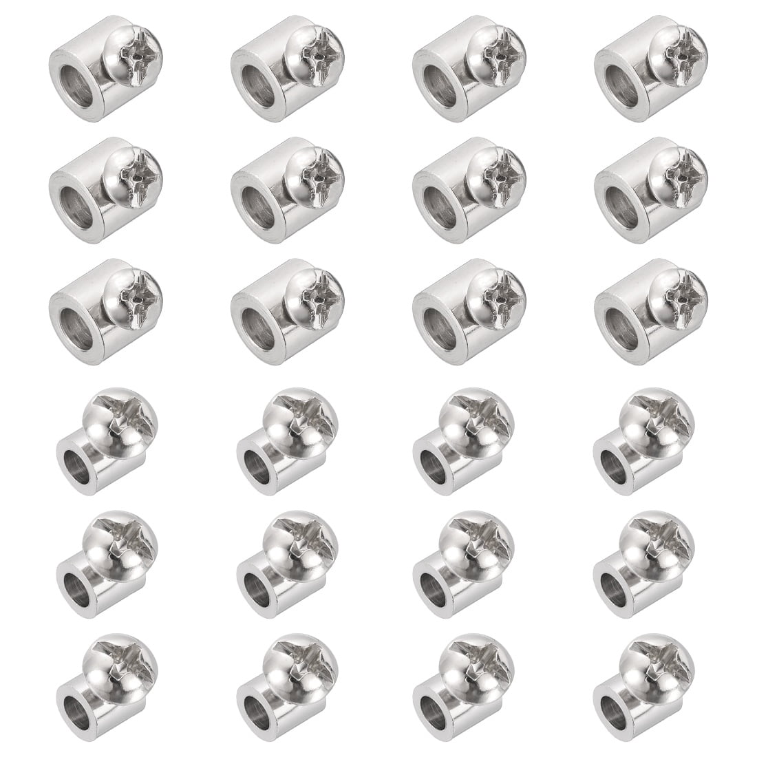 Uxcell 24 Pcs Wire Rope Cable Clamp, Iron/Copper Single Hole Wire Rope ...