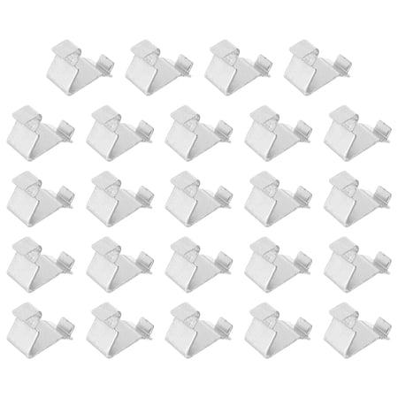 Uxcell 24 Pieces Cabinet Shelf Clips Steel Adjustable Shelf Clip Supports, Silver