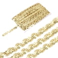 thumbnail image 1 of Uxcell 24 Yard Sequins Beaded Lace Trim 0.6 Inch Wave Sequin Braid Ribbon for Crafts, Gold, 1 of 4