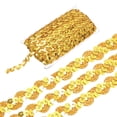 thumbnail image 1 of Uxcell 27 Yard Sequins Beaded Lace Trim 0.6" Braid Trim Yellow Gold, 1 of 4