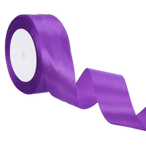 Uxcell 24 Yards Dark Purple Satin Ribbon, Polyester for Gift Wrapping Wedding Decoration