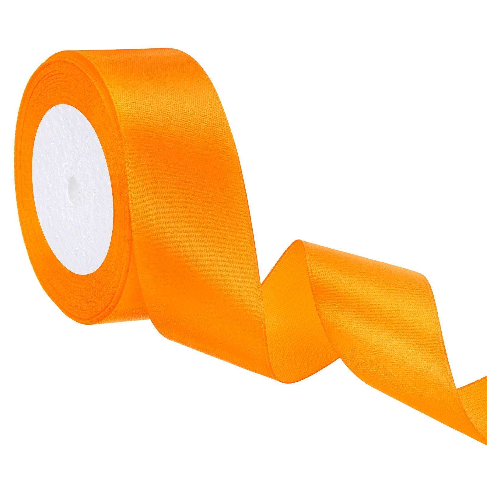 Uxcell 24 Yards Orange Satin Ribbon, Polyester for Gift Wrapping ...