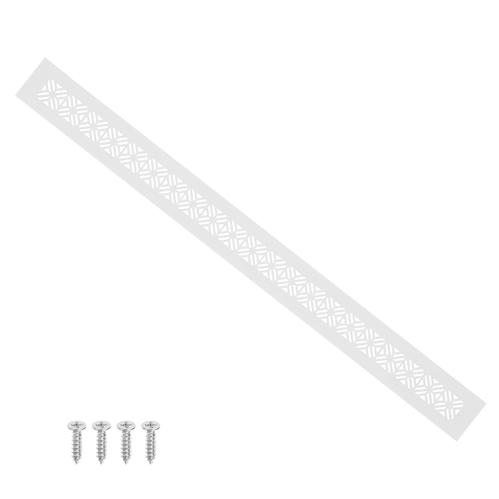 Uxcell Door Air Vent Cover Heavy Duty Aluminum Grille Ventilation Cover Louvered with Mounting Screw for Cabinet Door 24 x 2 Inch