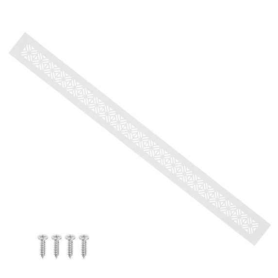 Uxcell Door Air Vent Cover Heavy Duty Aluminum Grille Ventilation Cover Louvered with Mounting Screw for Cabinet Door 24 x 2 Inch