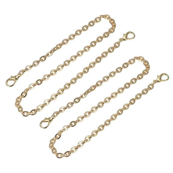 Uxcell 24"x0.22" Purse Chain Strap, 2Pack Purse Handle Shoulder Bag Replacement Strap, Gold