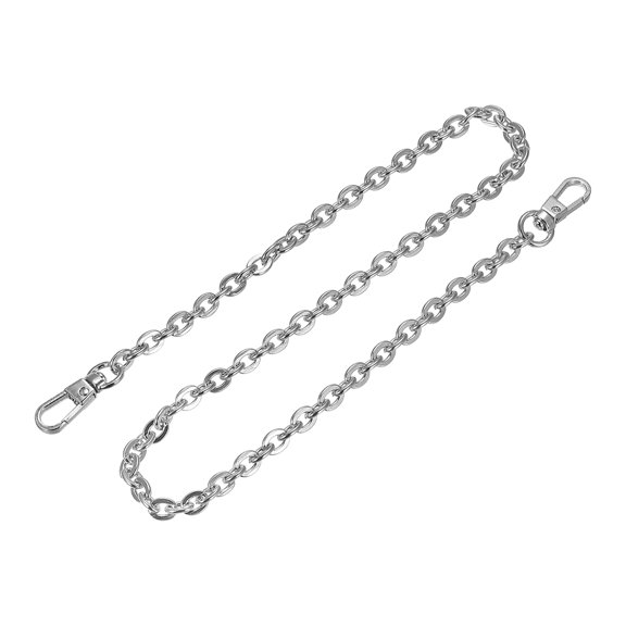 Uxcell 24"x0.24" Purse Chain Strap, Purse Handle Shoulder Bag Replacement Strap(Silver)
