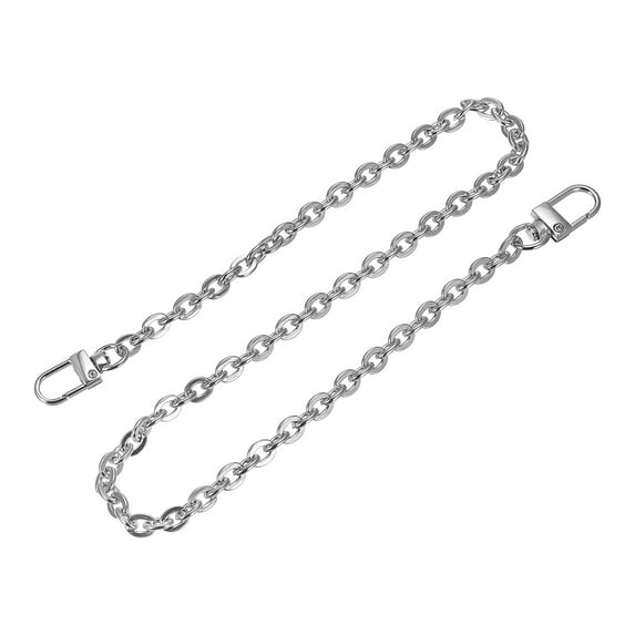 Uxcell 24"x0.28" Purse Chain Strap, Purse Handle Shoulder Bags Replacement Strap, Silver