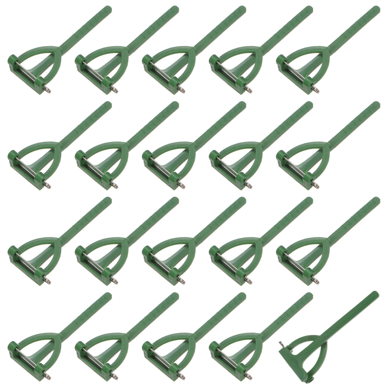 Uxcell 240-Pack Boutonnieres Safety Pins, Plastic Triangle Corsage Pin Buttonhole Flowers Pins for Wedding/Bridegroom Brooch/Party, T Shape Safety Clips Holder [6.5cm, Green]