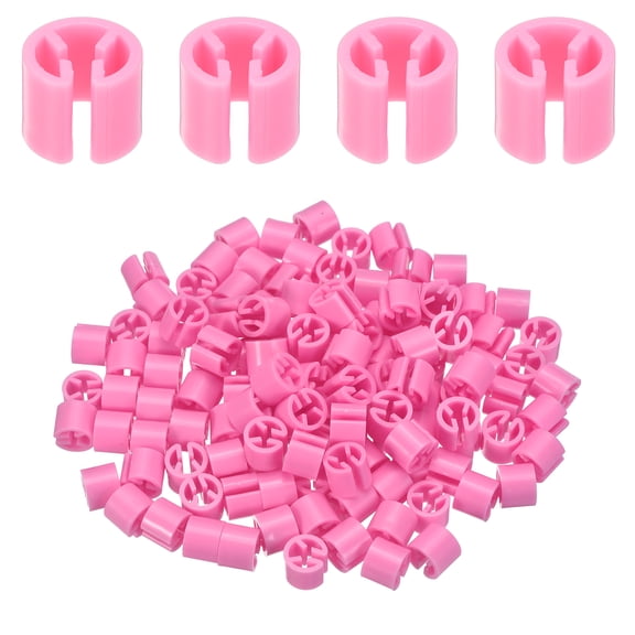 Uxcell 240Pcs Clothes Hanger Size Markers, Fit 3-5mm Rod Hanger Tags Color Coding Clothes Plastic Snap Labels Blank Tag for Retail Store Closet Organization Garment Size, Magenta