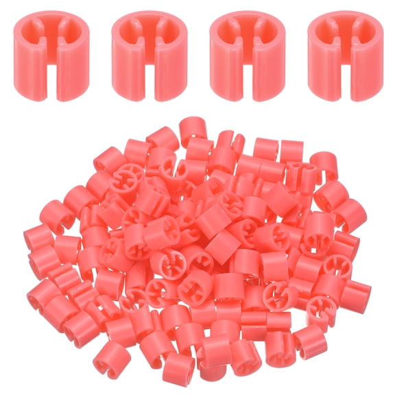 Uxcell 240Pcs Clothes Hanger Size Markers, Fit 3-5mm Rod Hanger Tags Color Coding Clothes Plastic Snap Labels Blank Tag for Retail Store Closet Organization Garment Size, Deep Pink