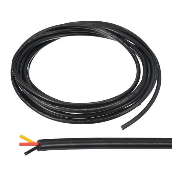 Uxcell 24AWG Electrical Wire 3 Conductors UL2464 Tinned Copper 16.4Ft Low Voltage Case Flexible Extension Power Cord