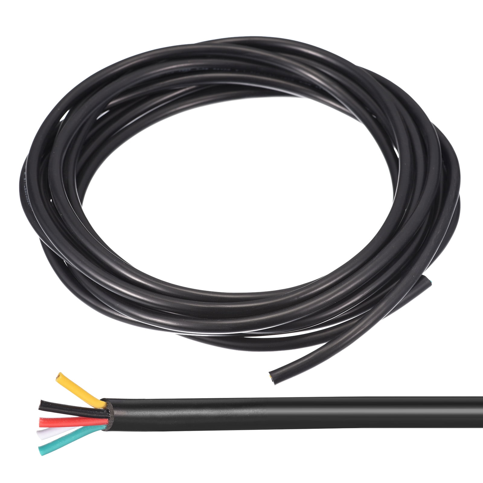 Uxcell 24AWG Electrical Wire 5 Conductors UL2464 Tinned Copper 32.8Ft Low Voltage Case Flexible Extension Power Cord