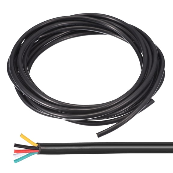Uxcell 24AWG Electrical Wire 5 Conductors UL2464 Tinned Copper 32.8Ft Low Voltage Case Flexible Extension Power Cord