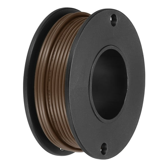 Uxcell 24AWG Stranded Wire Hookup 10M/33ft Brown Electrical Wire UL1007 Spool