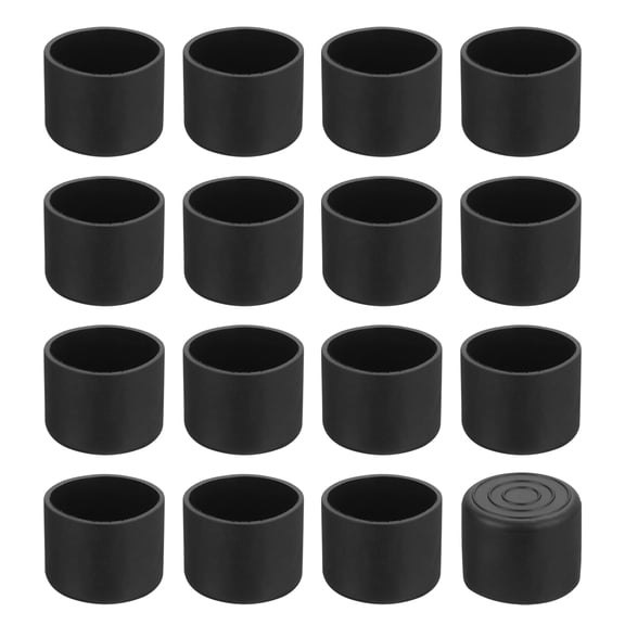 Uxcell 24Pack Chair Leg Caps, 32mm (1-1/4 Inch) Non-Marking Chair Leg Tips Non-Slip Chair Leg Floor Protectors, Black