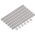 thumbnail image 1 of Uxcell 24Pack M10 x 250mm Fully Threaded Rod w 24Pack Hex Nuts, 1.5mm Pitch 304 Stainless Steel Right Hand Threaded Rod, 1 of 7