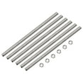 thumbnail image 1 of Uxcell 24Pack M5 x 200mm Fully Threaded Rod w 24Pack Hex Nuts, 0.8mm Pitch 304 Stainless Steel Right Hand Threaded Rod, 1 of 7