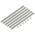thumbnail image 1 of Uxcell 24Pack M6 x 200mm Fully Threaded Rod w 24Pack Hex Nuts, 1mm Pitch 304 Stainless Steel Right Hand Threaded Rod, 1 of 7