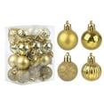 thumbnail image 1 of Uxcell 24Pcs 1.18" Christmas Balls Ornaments Shatterproof Ornaments Balls for Xmas Trees Decoration Gold, 1 of 8