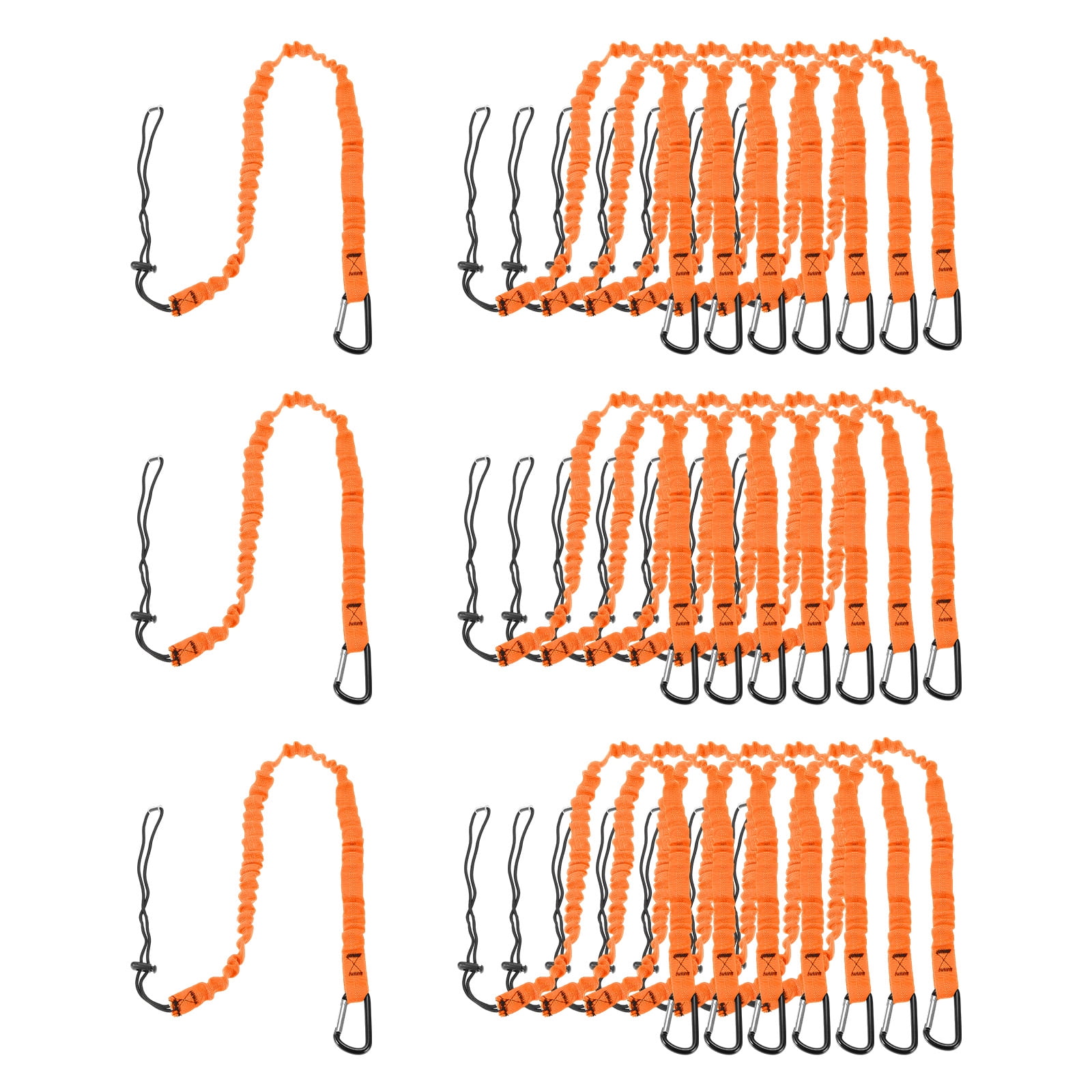 MECCANIXITY 6-Pack Retractable Tool Lanyard – 3.6ft, 22lb Capacity, Aluminum Buckle, Adjustable Loop, With Glove Clips & Keyrings, 3 Colors