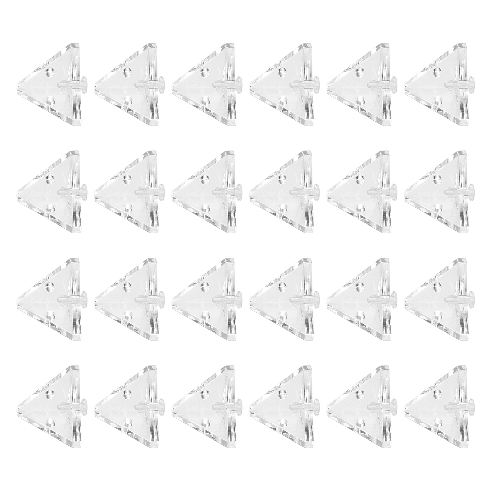 Uxcell 24Pcs Acrylic Corner Bracket, Triangle Corner Connector ...