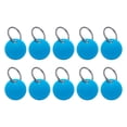 thumbnail image 1 of Uxcell 10Pcs Aluminum Engraving Blanks Tags Stamping Round with 10 Keychain Blank Bulk for DIY Personalized Pet Tag Lake Blue, 1 of 6