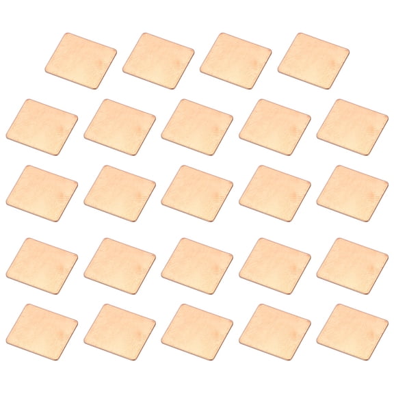 Uxcell 24Pcs Copper Heatsink Pad Shim, (14 x 12.4 x 0.5mm) - Thermal Pad Shim Copper Plate Cooler for Cooling Phone PC Computer GPU CPU VGA RAM