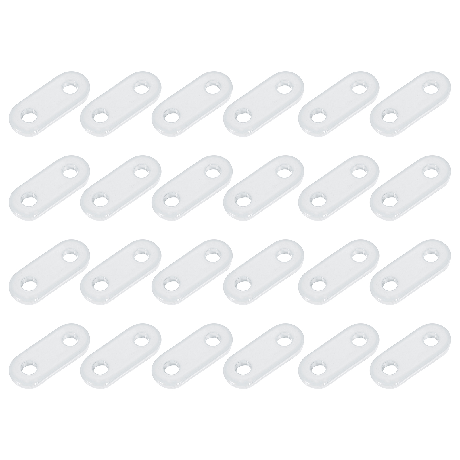 Uxcell 24Pcs Curtain Weights, 16 x 38 x 5mm 17g Iron Drapery Weights for Curtains Bottom Tablecloth Flags, Window Curtain Pendant for Living Room, Home, Office, Hotel, White