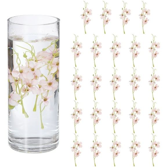 Uxcell 24Pcs Floating Flowers for Centerpieces, Light Pink Pea Flower Silk Faux Flower Heads for Floating Candles Vases Filler Party Home Table Wedding Centerpieces Decoration