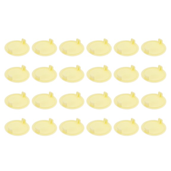 Uxcell 24Pcs Hinge Hole Covers, 35mm(1 3/8") Dia Plastic Concealed Hinge Hole Cover Plug Cap Round Flush Type Caps, Beige