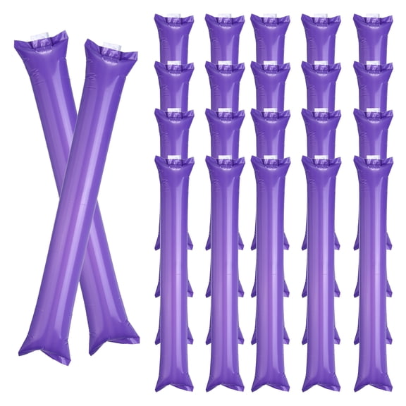 Uxcell 24Pcs Thunder Sticks, Thicken Cheering Team Spirit Stick Clapper, Cheerleading Plastic Inflatable Noise Makers for Sporting Events, Dance Party Favors, Concerts, Purple
