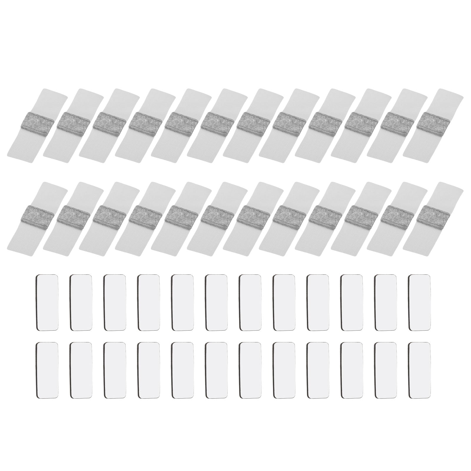 Uxcell 24Pcs Wrap-Around Felt Furniture Pads, 5.7 x 2" Chair Leg Floor Protectors with Grey Hook and Loop Fastener Bar Stool Glides Chair Bottom Protector for Hardwood Floors, Grey