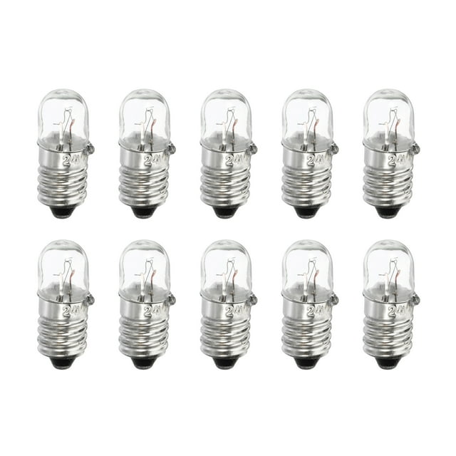 Uxcell 24V/2W E10 Warm Yellow Light Mini Incandescent Bulbs with Box 1