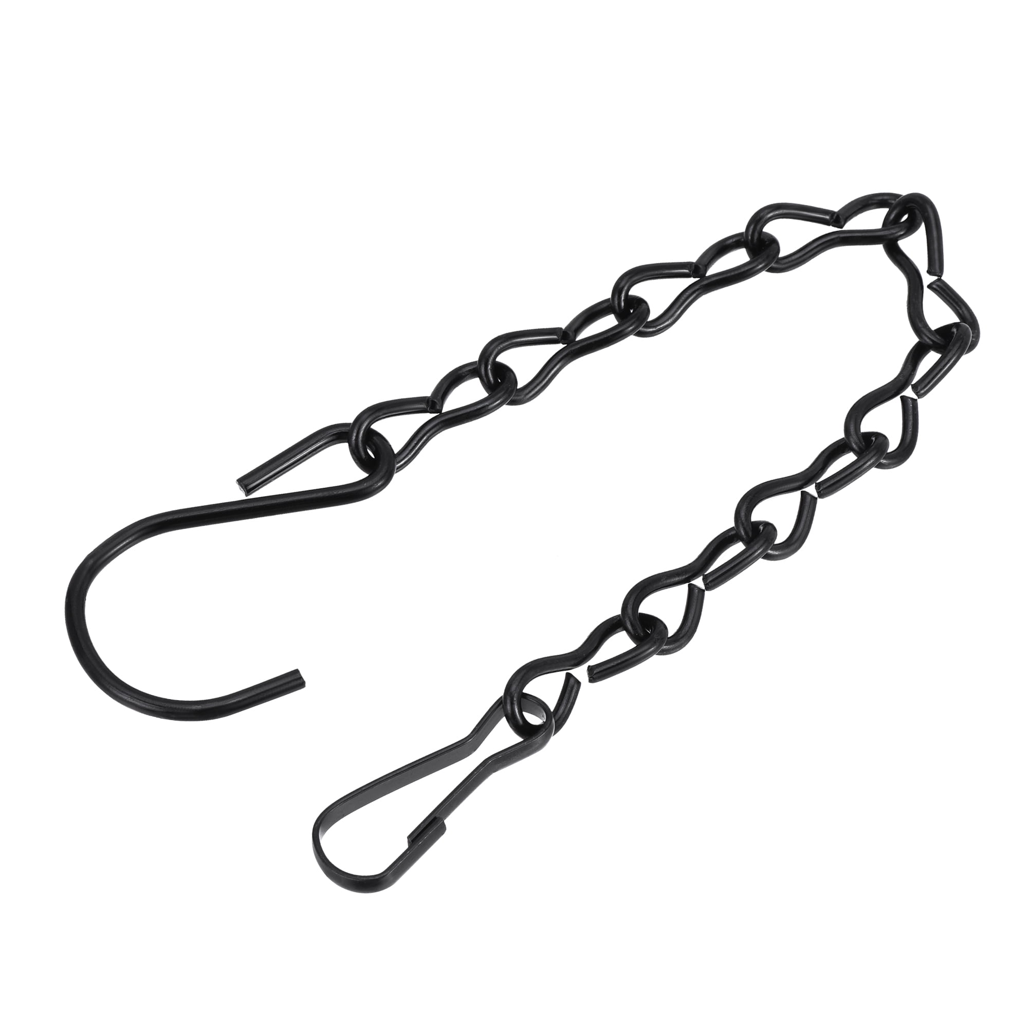 Uxcell 24cm Extension Lighting Chain S Hook Hanging Chains Black 2 Pack