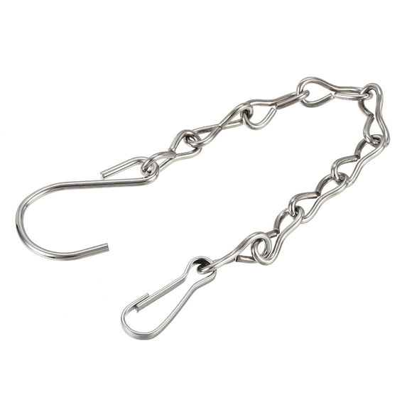 Uxcell 24cm Extension Lighting Chain S Hook Hanging Chains Silver Tone 2 Pack