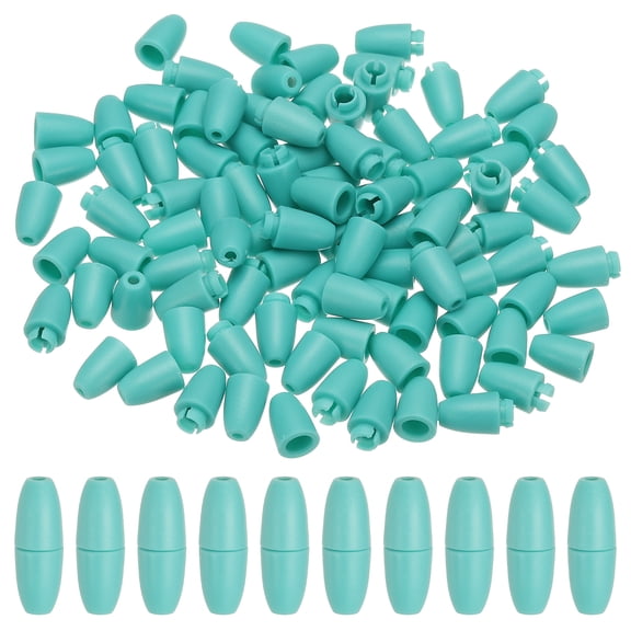 Uxcell 24mm Breakaway Clasps, 100 Set Plastic Bead Barrel Connectors, Lake Blue