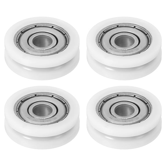 Uxcell 24mm Drawer Rollers, 4 Pack Drawer Pulley Bearing Small Pulley, White
