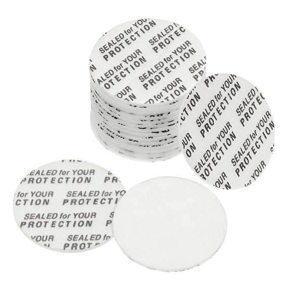 Uxcell 24mm PS Foam Resistant Tamper Pressure Sensitive Seal White 300 Pack