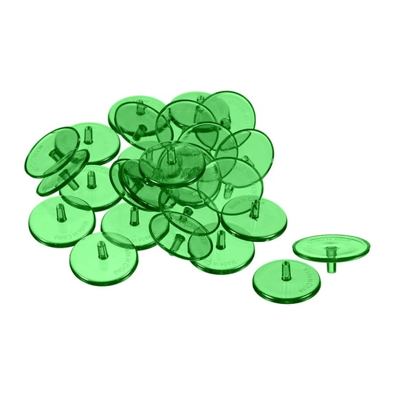 Uxcell 24mm Round Transparent Plastic Golf Ball Markers for Flat Position Mark Green 100 Pack