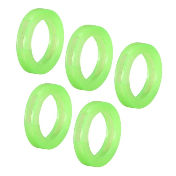 Uxcell 24mm Silicone Identifier Coding Tags Sleeve Key Cap Rings Cover, Light Green 10 Pack