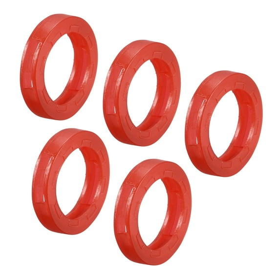 Uxcell 24mm Silicone Identifier Coding Tags Sleeve Key Cap Rings Cover, Red 10 Pack