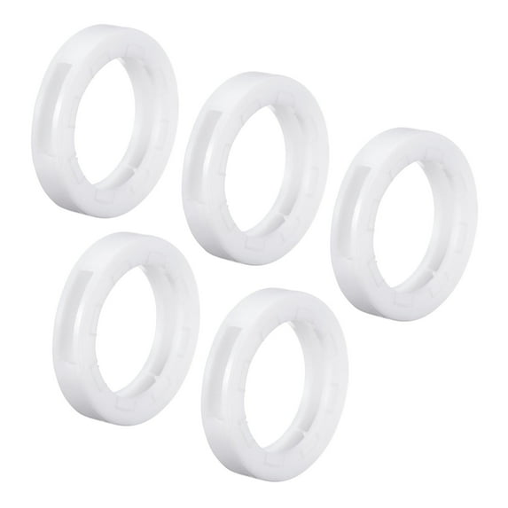 Uxcell 24mm Silicone Identifier Coding Tags Sleeve Key Cap Rings Cover, White 10 Pack