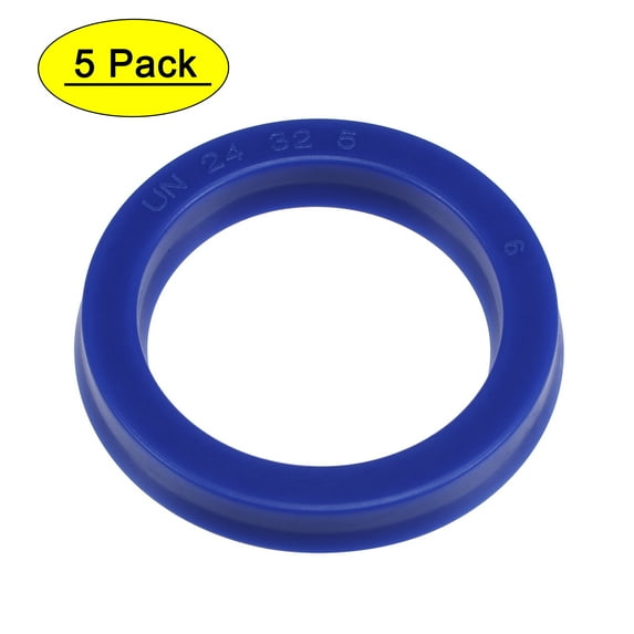 Uxcell 24mm x 32mm x 5mm UN Radial Shaft Oil Seal PU Blue 5 Count