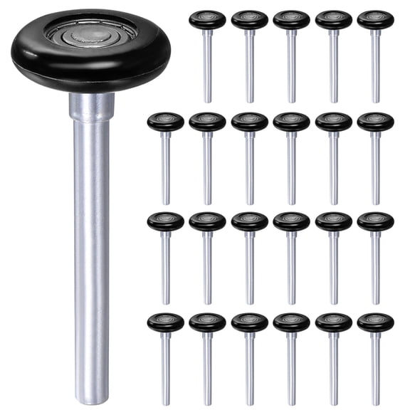 Uxcell 24packs Garage Door Rollers, 2" Nylon Roller, 4.25" Stem, 8 Balls, Black