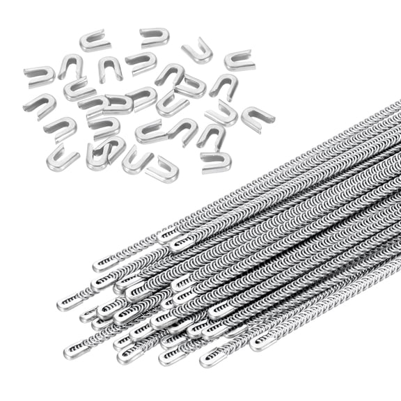 Uxcell 30 Pcs 13.7 Inch 304 Stainless Steel Metal Steel Spiral Corset Boning, Metal Boning with 30pcs 5mm Boning Tips for Sewing Corset, Making Costume ,Hoop Skirt, Collar (5mm WIDE)